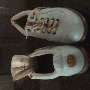 Baby blue sneakers